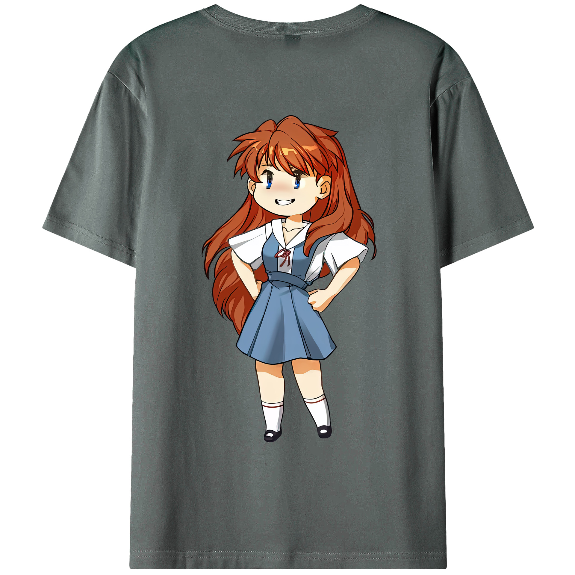 （画像用） EVA 新世紀エヴァンゲリオン 綿100％ メンズ半袖Tシャツ（バックプリント） 通気性